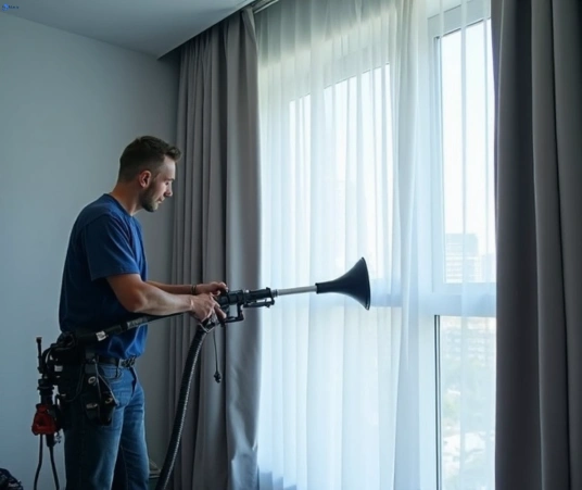 Professional commercial curtain cleaning process equipment Matty Curtain Cleaning cottles-bridge-vic